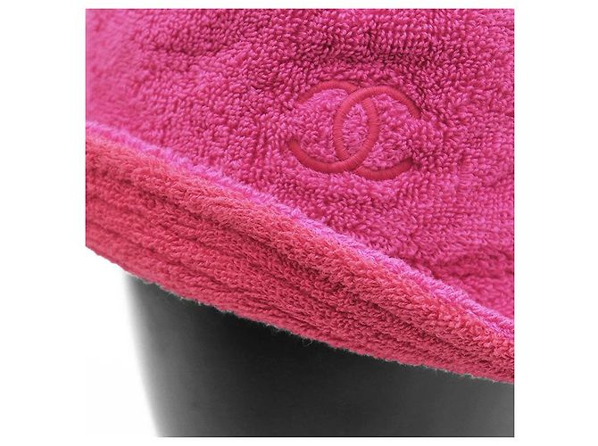 Chanel COCO Mark Bestickter Baumwoll-Bucket-Hat Pink - Ansicht 2