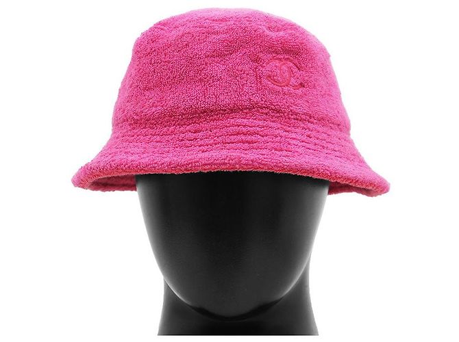 Chanel COCO Mark Bestickter Baumwoll-Bucket-Hat Pink - Ansicht 3
