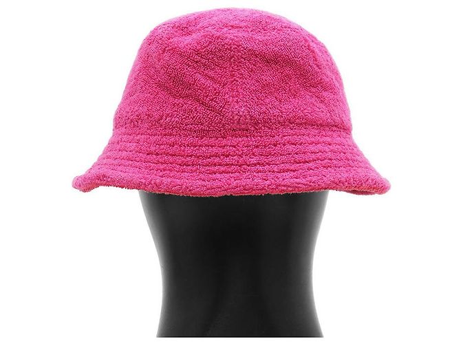Chanel COCO Mark Bestickter Baumwoll-Bucket-Hat Pink - Ansicht 5