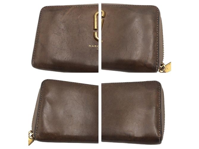 Cartera larga de piel MARC JACOBS Castaño - vista 6