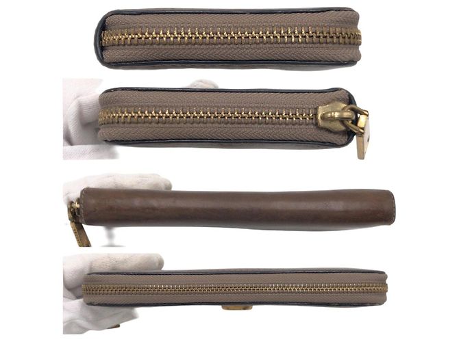 Cartera larga de piel MARC JACOBS Castaño - vista 7
