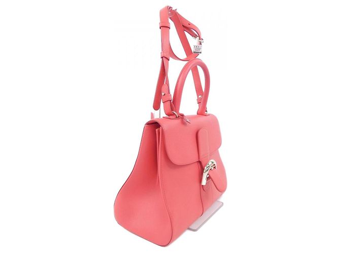 Borsa Delvaux Rodeo in vitello Rosso - vista 2