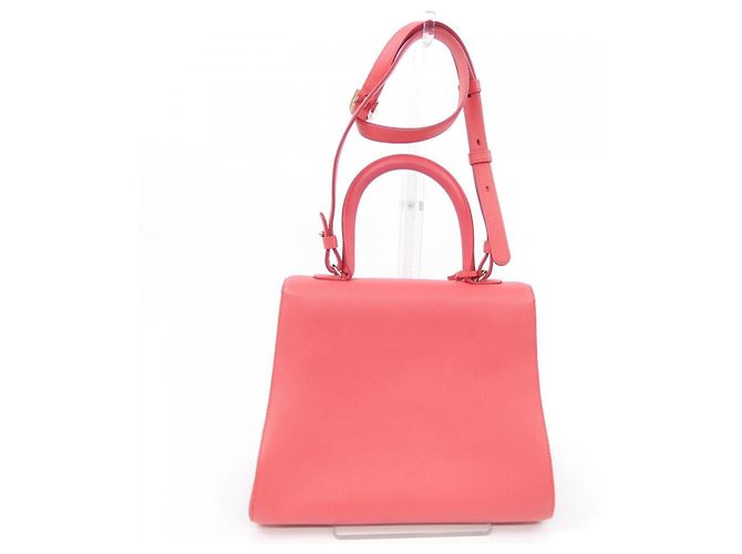 Borsa Delvaux Rodeo in vitello Rosso - vista 3