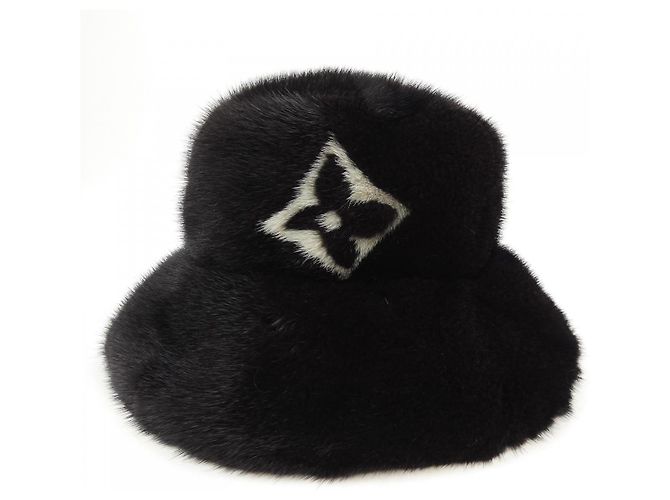 Louis Vuitton LV Cozy Neovison Pelz-Bucket-Hat Schwarz - Ansicht 2