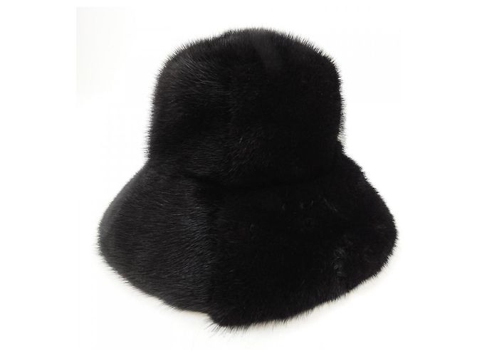 Louis Vuitton LV Cozy Neovison Pelz-Bucket-Hat Schwarz - Ansicht 4