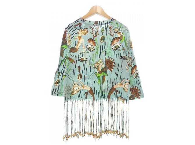 Top de algodão Loewe Castanho Azul Verde Marrom - vista 2