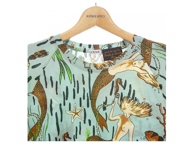 Top de algodão Loewe Castanho Azul Verde Marrom - vista 5