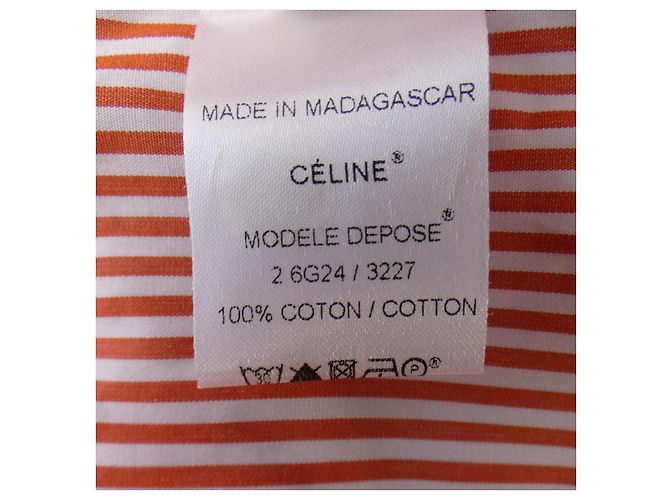 Céline Vestido CELINE Branco Vermelho - vista 3