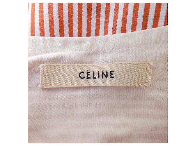 Céline Vestido CELINE Branco Vermelho - vista 4