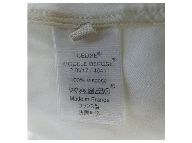 16 Céline Top aus weißem Stoff - Ansicht 3