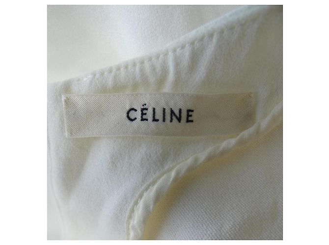 16 Céline Top aus weißem Stoff - Ansicht 4