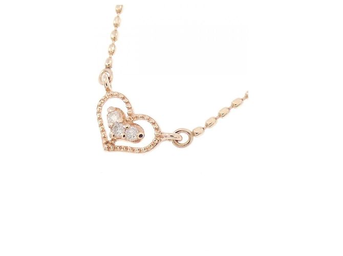 Autre Marque Collana K10 Pink Gold Diamond Rosa - vista 3