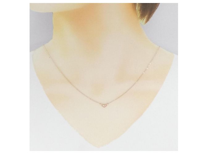 Autre Marque Collana K10 Pink Gold Diamond Rosa - vista 6