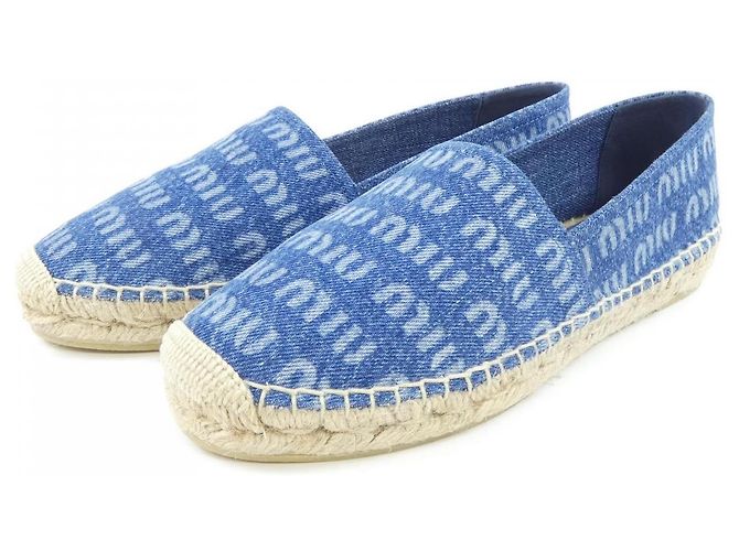 Sneakers Miu Miu in tessuto blu - vista 3