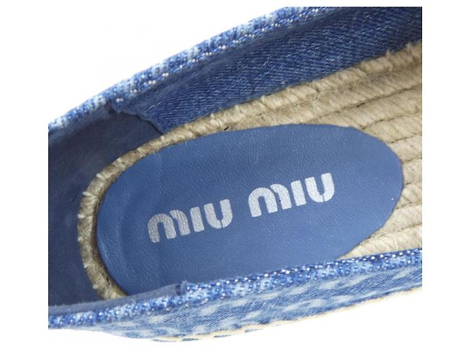Sneakers Miu Miu in tessuto blu - vista 6