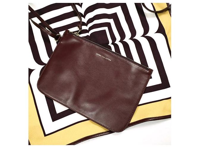 Dries Van Noten BW241-SCARF217-736 Borsa a tracolla 2 vie in pelle Giallo Senape - vista 6