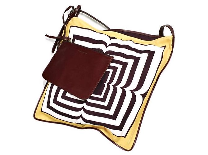 Borsa a tracolla Dries Van Noten BW241-SCARF217-736 in materiale Giallo Senape - vista 3
