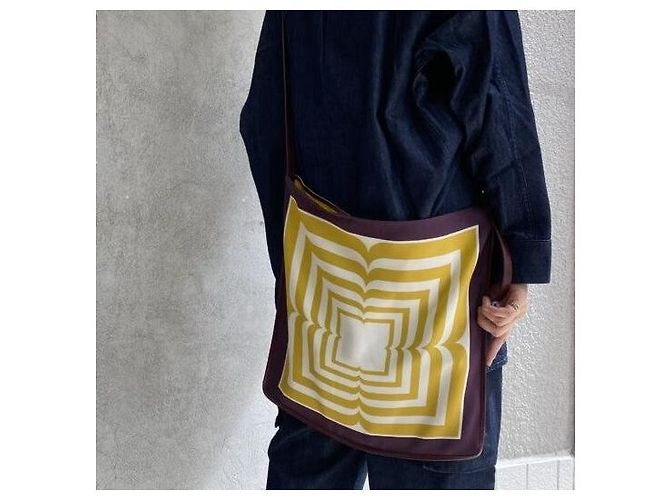 Borsa a tracolla Dries Van Noten BW241-SCARF217-736 in materiale Giallo Senape - vista 4