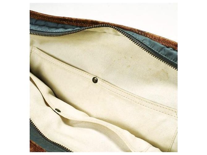 Autre Marque Borsetta Felisi 1845/DS in nylon e pelle Marrone Blu chiaro - vista 9