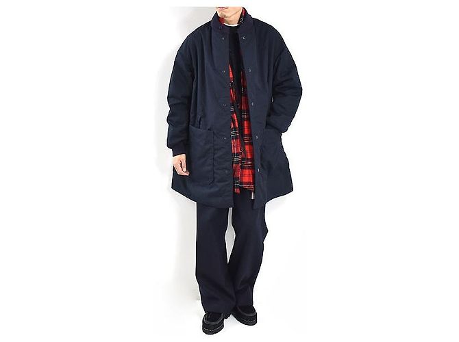 Autre Marque Engineered Garments LINER JACKET PC Poplin Melton Jacket Blau Marineblau - Ansicht 3