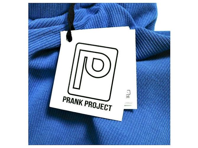 Autre Marque PRANK PROJECT Falda Twisted Skirt de punto de algodón Azul - vista 4