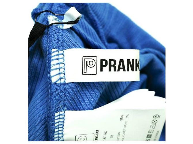 Autre Marque PRANK PROJECT Falda Twisted Skirt de punto de algodón Azul - vista 9