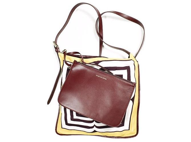 Dries Van Noten BW241-SCARF218-736 Borsa a tracolla in pelle e cupro Giallo Senape - vista 2