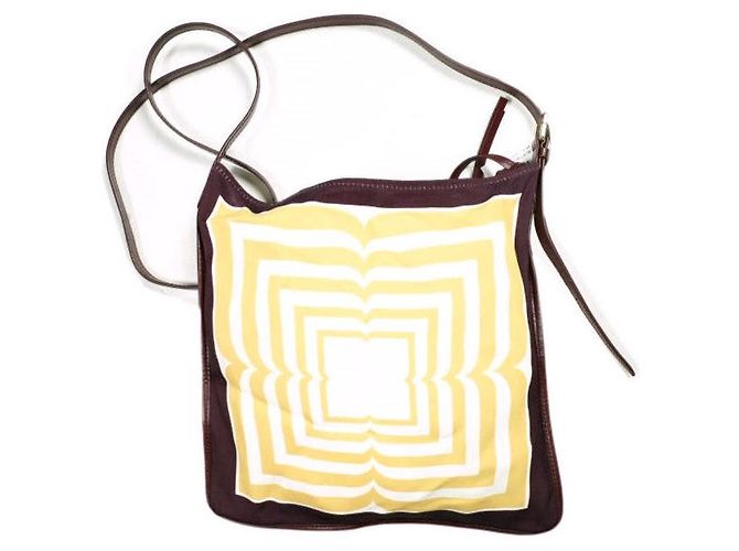 Dries Van Noten BW241-SCARF218-736 Borsa a tracolla in pelle e cupro Giallo Senape - vista 3