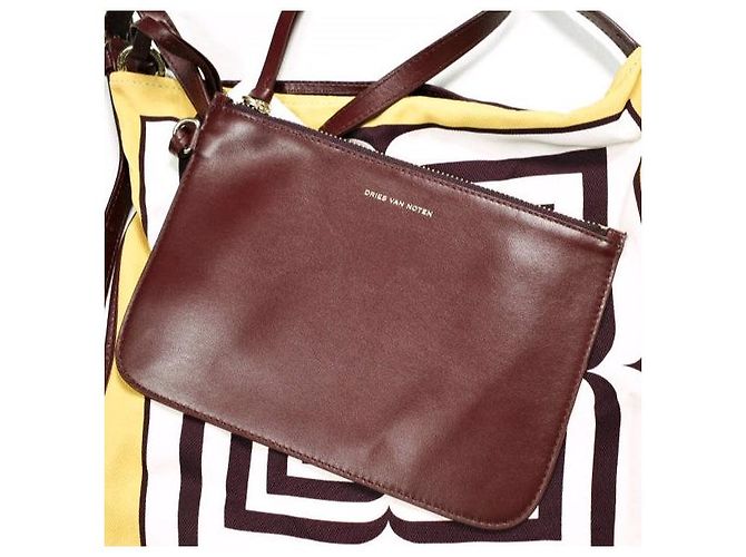 Dries Van Noten BW241-SCARF218-736 Borsa a tracolla in cupro e pelle Giallo Senape - vista 6