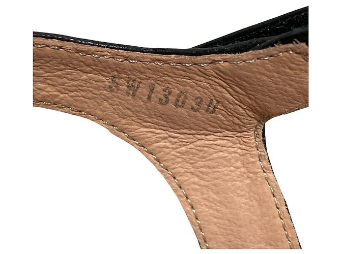 Autre Marque Sandali in pelle con motivo floreale Softwaves Nero - vista 7