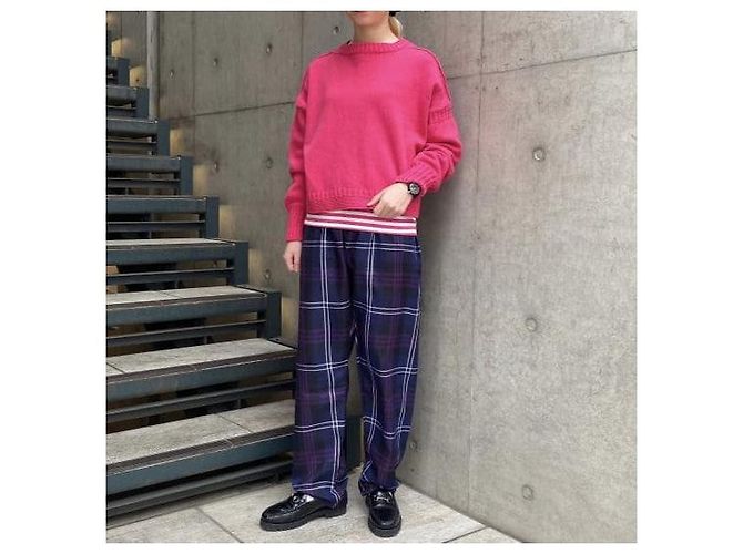 Autre Marque BEAMS BOY Punto de algodón y acrílico Rosa Fucsia - vista 3