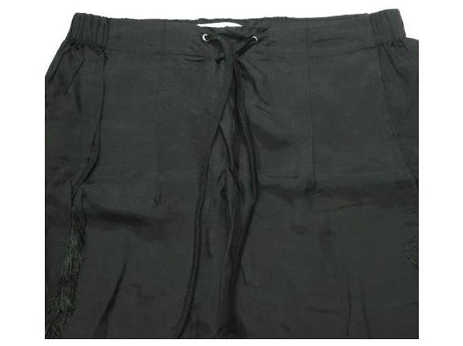 Autre Marque TOGA PULLA TP51-FG281 Gonna a frange in cupro Nero - vista 4