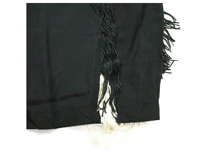 Autre Marque TOGA PULLA TP51-FG281 Gonna a frange in cupro Nero - vista 5