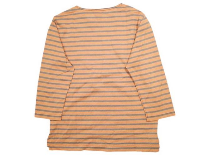 Autre Marque Camiseta de manga larga de algodón orgánico G.F.G.S. PLAY BORDER Castaño Naranja - vista 2