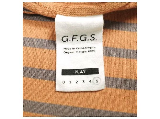 Autre Marque Camiseta de manga larga de algodón orgánico G.F.G.S. PLAY BORDER Castaño Naranja - vista 3