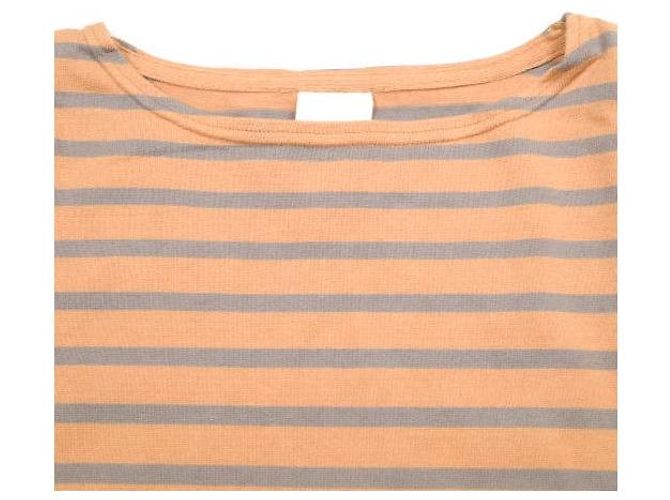 Autre Marque Camiseta de manga larga de algodón orgánico G.F.G.S. PLAY BORDER Castaño Naranja - vista 4
