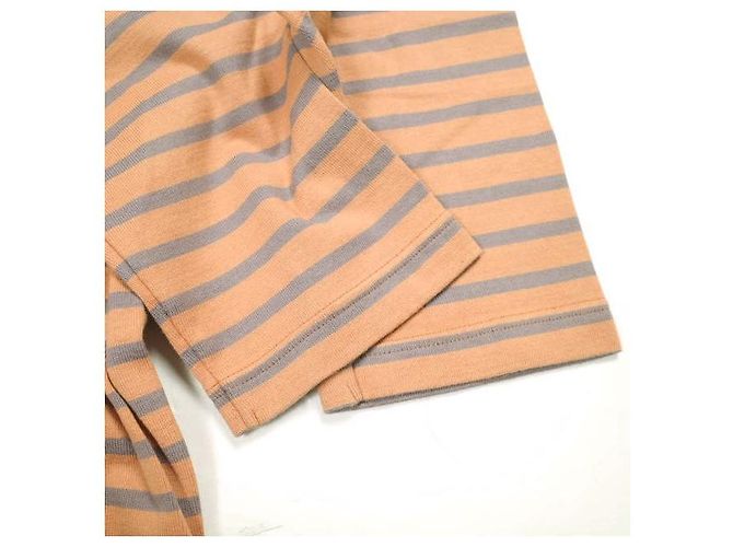 Autre Marque Camiseta de manga larga de algodón orgánico G.F.G.S. PLAY BORDER Castaño Naranja - vista 5