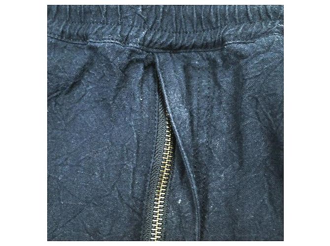 Autre Marque Neweye Garden S/S Shorts Pantaloncini in lino e cotone Blu Blu navy - vista 5