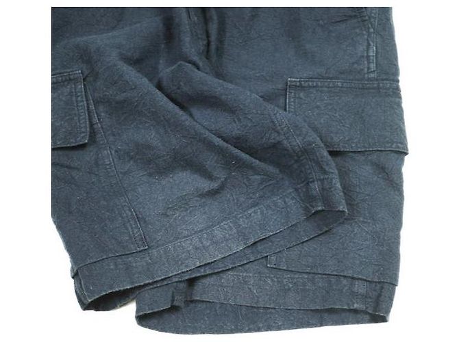 Autre Marque Neweye Garden S/S Shorts Pantaloncini in lino e cotone Blu Blu navy - vista 7