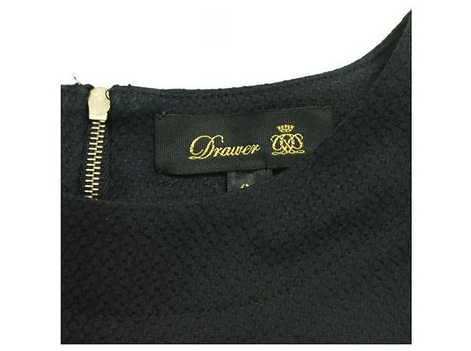 Autre Marque Drawer Kurzarmkleid aus Baumwolle Blau - Ansicht 3