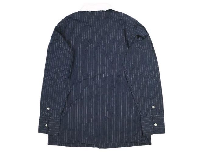 Autre Marque Chemise CITYSHOP en coton SUPIMA Bleu Bleu Marine - vue 2