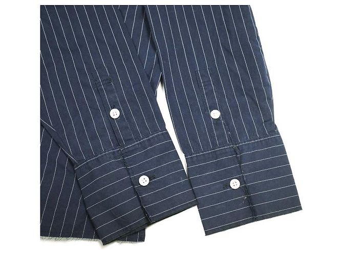 Autre Marque Chemise CITYSHOP en coton SUPIMA Bleu Bleu Marine - vue 5