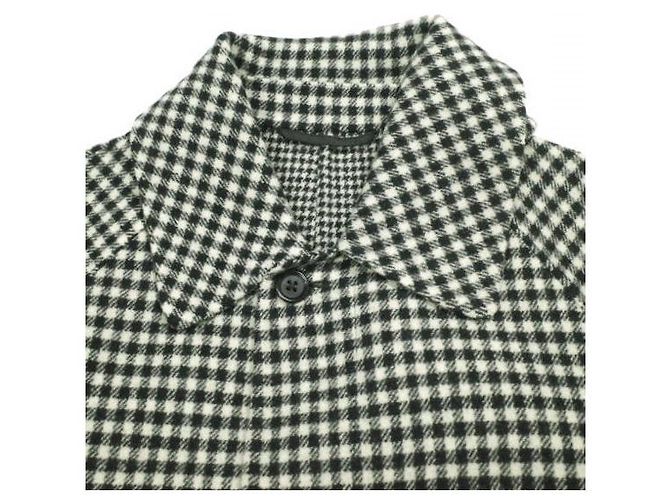 Autre Marque H BEAUTY&YOUTH ABRIGO RAGLAN DE CUADROS Abrigo de lana y nailon Negro - vista 3