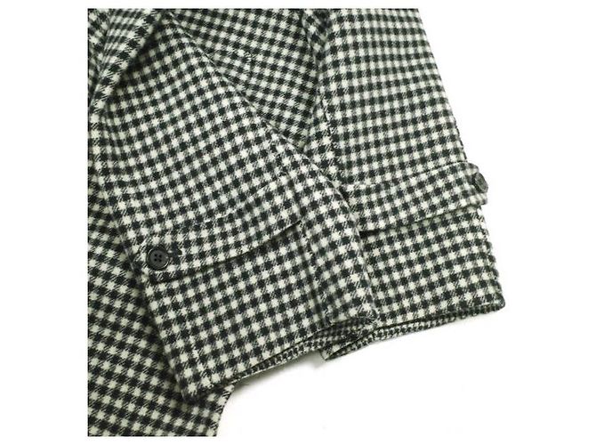 Autre Marque H BEAUTY&YOUTH ABRIGO RAGLAN DE CUADROS Abrigo de lana y nailon Negro - vista 4