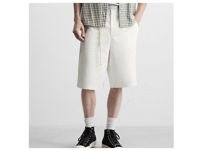 Autre Marque ZARA BERMUDA RELAXED FIT Calções de algodão Branco - vista 3
