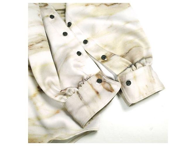 Autre Marque MIKAGE SHIN OPEN SLEEVE SHIRT Hemd aus Polyester Beige - Ansicht 5