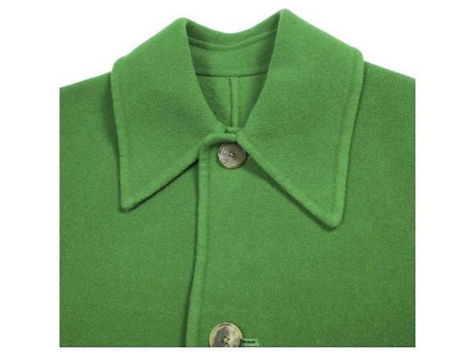 Autre Marque H BEAUTY&YOUTH Abrigo cropped de pile melton Verde - vista 4