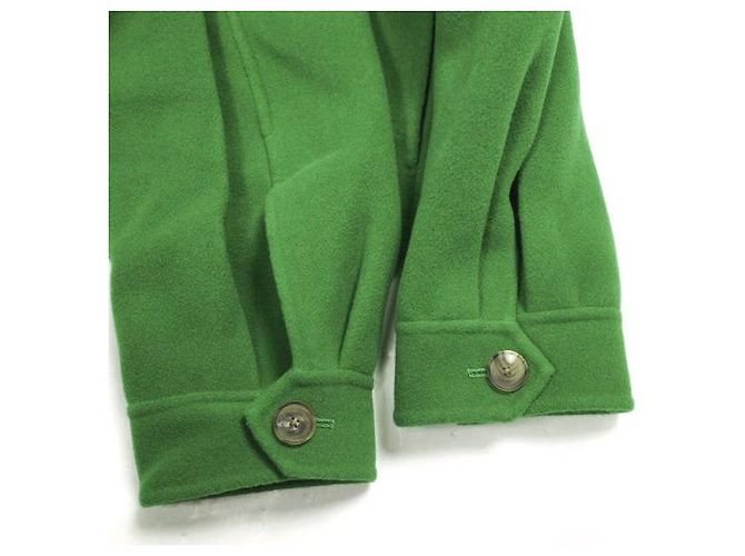 Autre Marque H BEAUTY&YOUTH Abrigo cropped de pile melton Verde - vista 5