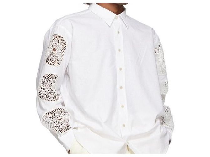 Acne Studios FN-MN-SHIR000446 Camisa de algodão Branco - vista 3