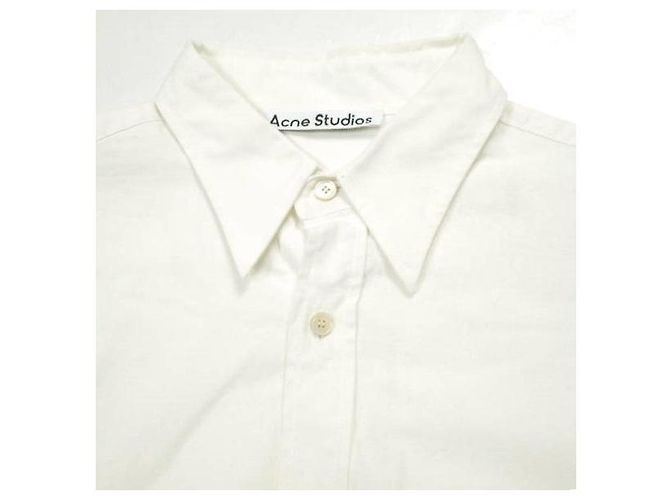 Acne Studios FN-MN-SHIR000446 Camisa de algodão Branco - vista 4